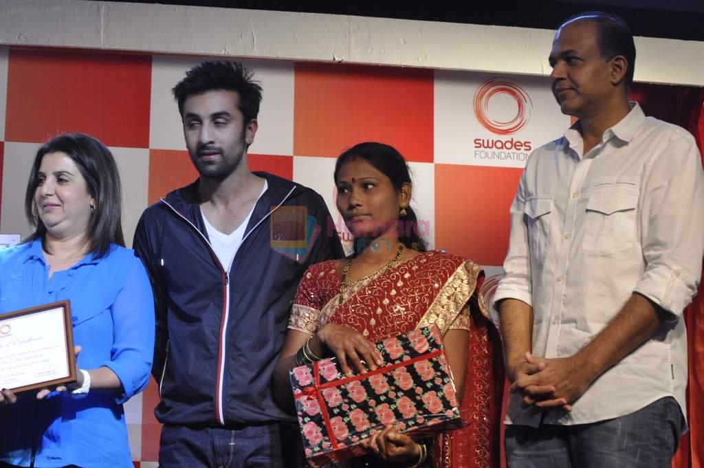 Farah Khan, Ranbir Kapoor, Ashutosh Gowariker at Swades Foundation launch in Blue Frog on 14th Oct 2012