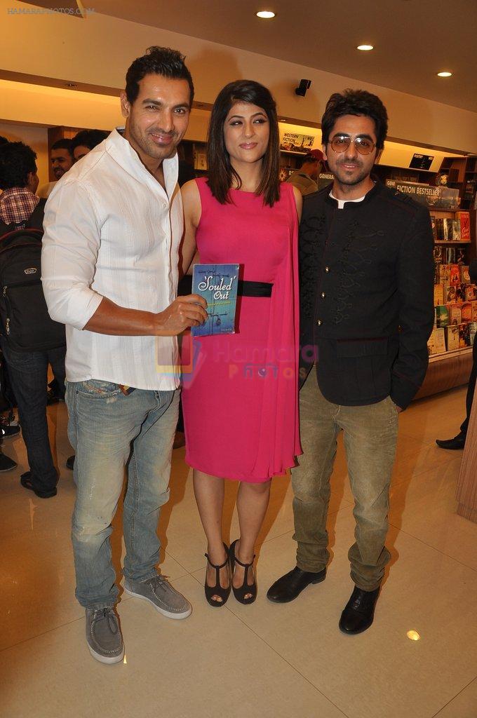 John Abraham, Ayushmann Khurana unveils Ayushmann Khurana's wife book Souled Out in Mumbai on 16th Oct 2012