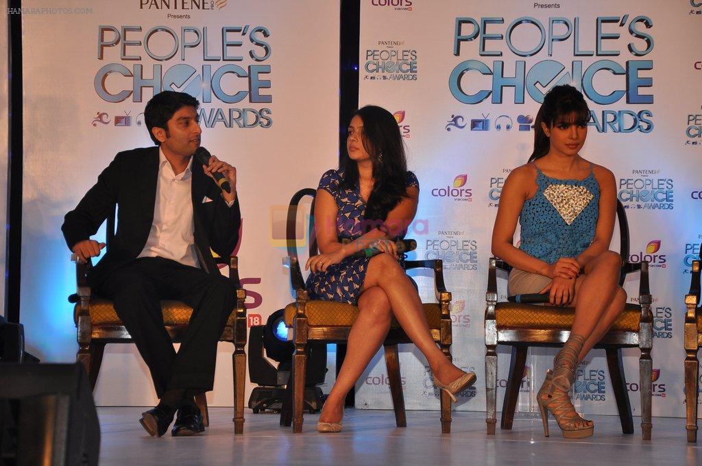 Priyanka Chopra, Akash Sharma at the launch of People's Choice Awards in ITC Grand Maratha, Mumbai on 17th Oct 2012