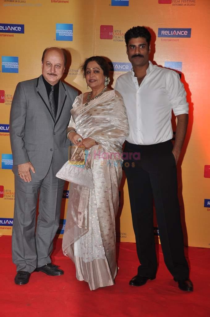 Kirron Kher, Anupam Kher at Mami film festival opening night on 18th Oct 2012