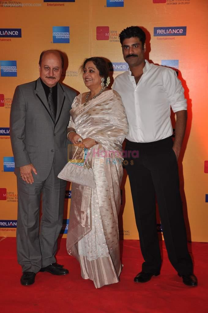 Kirron Kher, Anupam Kher at Mami film festival opening night on 18th Oct 2012