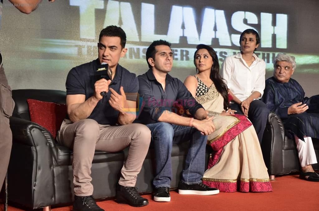 Aamir Khan, Ritesh Sidhwani, Rani Mukherjee at the music launch of film Talaash in Mumbai on 18th Oct 2012