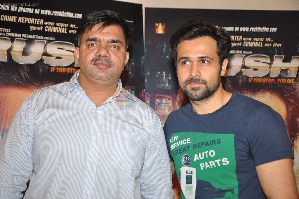 Emraan Hashmi in conversation with crime reporter Hussain Zaidi in Mehboon on 23rd Oct 2012