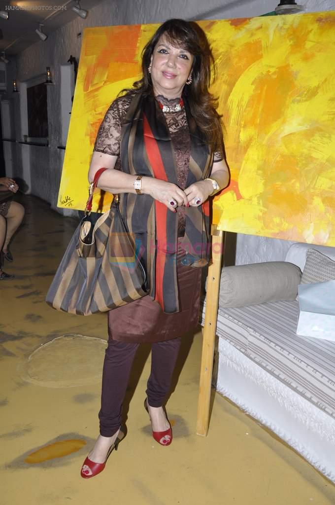 Zarine Khan at the launch of Rouble Nagi's exhibition in Olive, Mumbai on 23rd Oct 2012