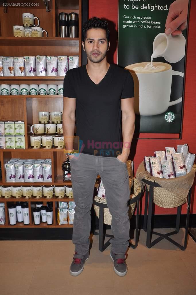 Varun Dhawan at Student of the year launch Starbucks new shop in Mumbai on 24th Oct 2012