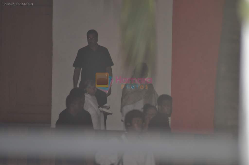 Amitabh, Jaya at Yash Chopra's chautha in Yash Raj Studios on 25th Oct 2012