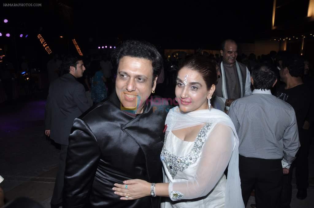 Govinda, Salma Agha at Pahlaj Nahlani's sons wedding reception in Mumbai on 26th Oct 2012