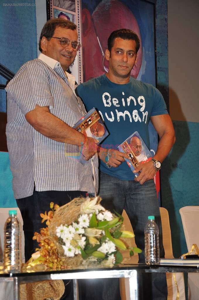 Salman Khan, Subhash Ghai at Mahatma Gandhi and Cinema book launch in St Andrews, Mumbai on 3rd Nov 2012