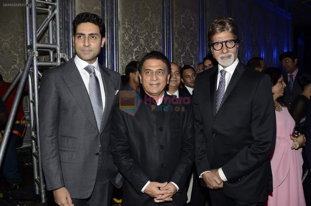 Abhishek Bachchan, Amitabh Bachchan, Sunil Gavaskar at Sunil Gavaskar honour by Ulysse Nardin in Mumbai on 3rd Nov 2012