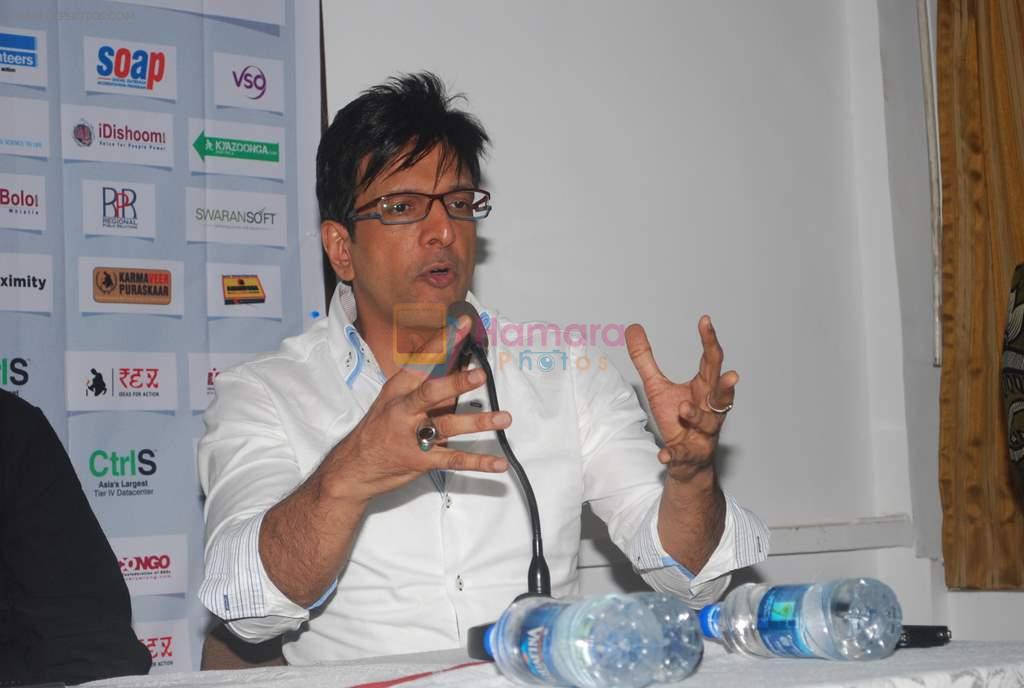 Javed Jaffrey at NGO Rex- ideas of action launch in Press Club, Mumbai on 7th Nov 2012