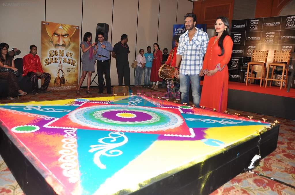 Sonakshi Sinha, Ajay Devgan at UTV Stars Son of Sardar promotional event in Mumbai on 11th Nov 2012