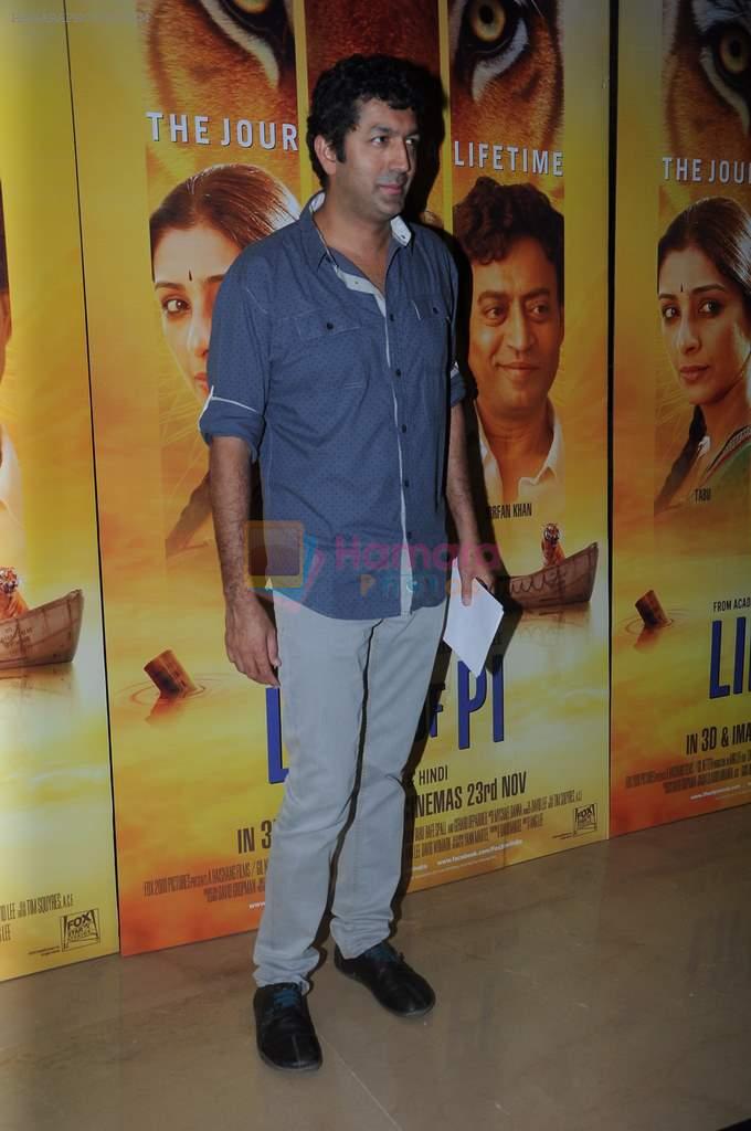 Kunal Kohli at Life of Pi premiere in PVR, Mumbai on 21st Nov 2012