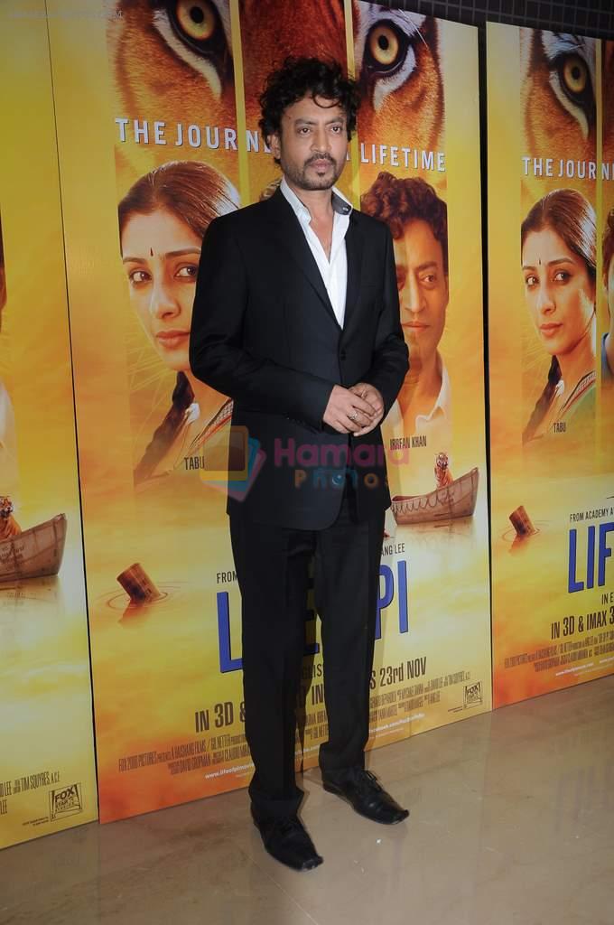 Irrfan Khan at Life of Pi premiere in PVR, Mumbai on 21st Nov 2012