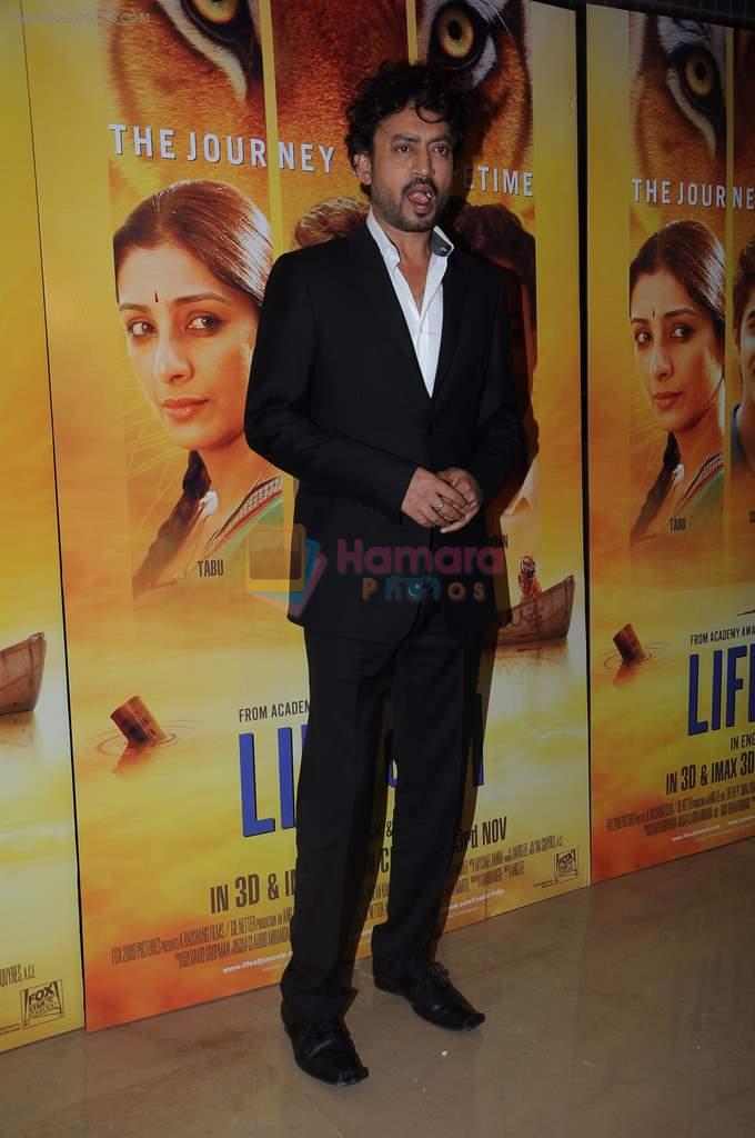 Irrfan Khan at Life of Pi premiere in PVR, Mumbai on 21st Nov 2012