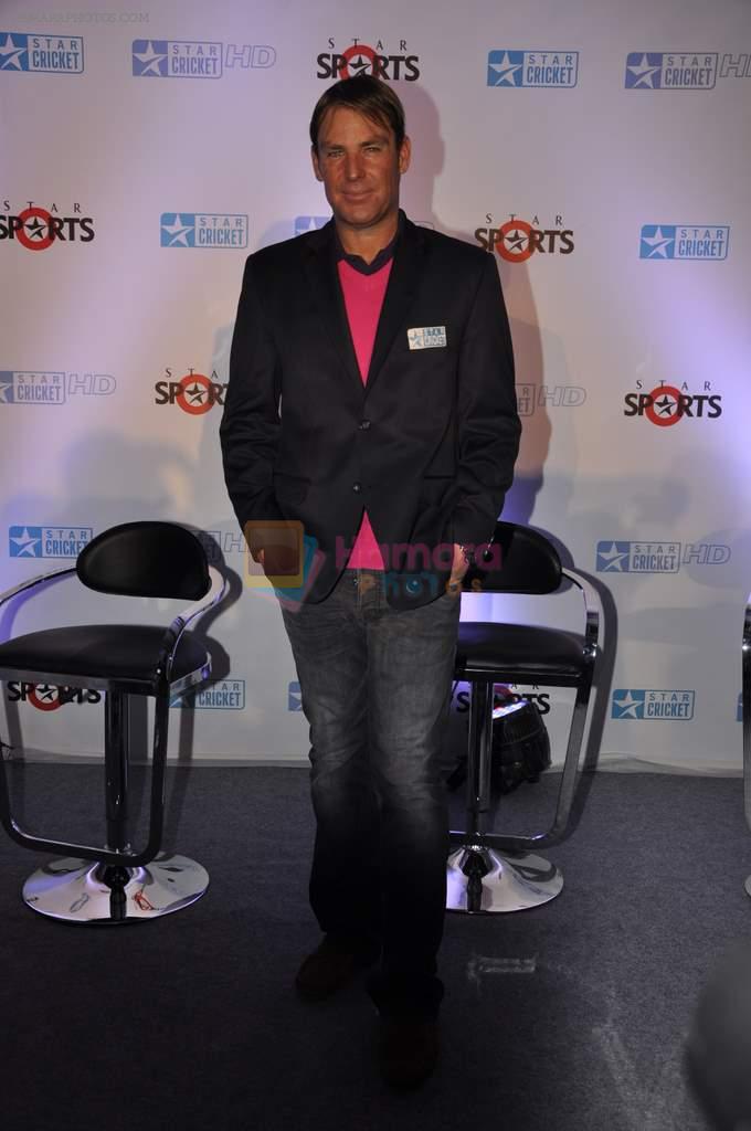 Shane Warne as ESPN presenter in Mumbai on 22nd Nov 2012
