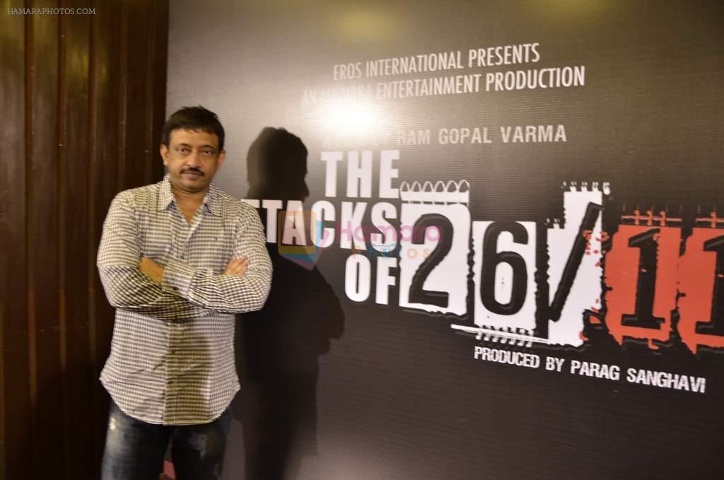Ram Gopal Varma  at the first look of The Attacks of 26-11 in Nehru Auditorium on 23rd Nov 2012