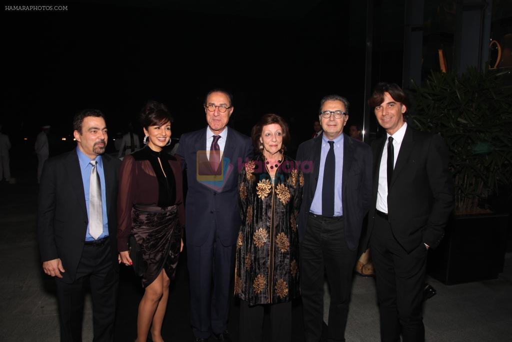 Ashok and Reena Wadhwa, Italian Ambassador with wife, Armando Branchini and Patrizio di Marco at GUCCI celebrates the opening of its fifth store in India in Gurgaon on 23rd Nov 2012