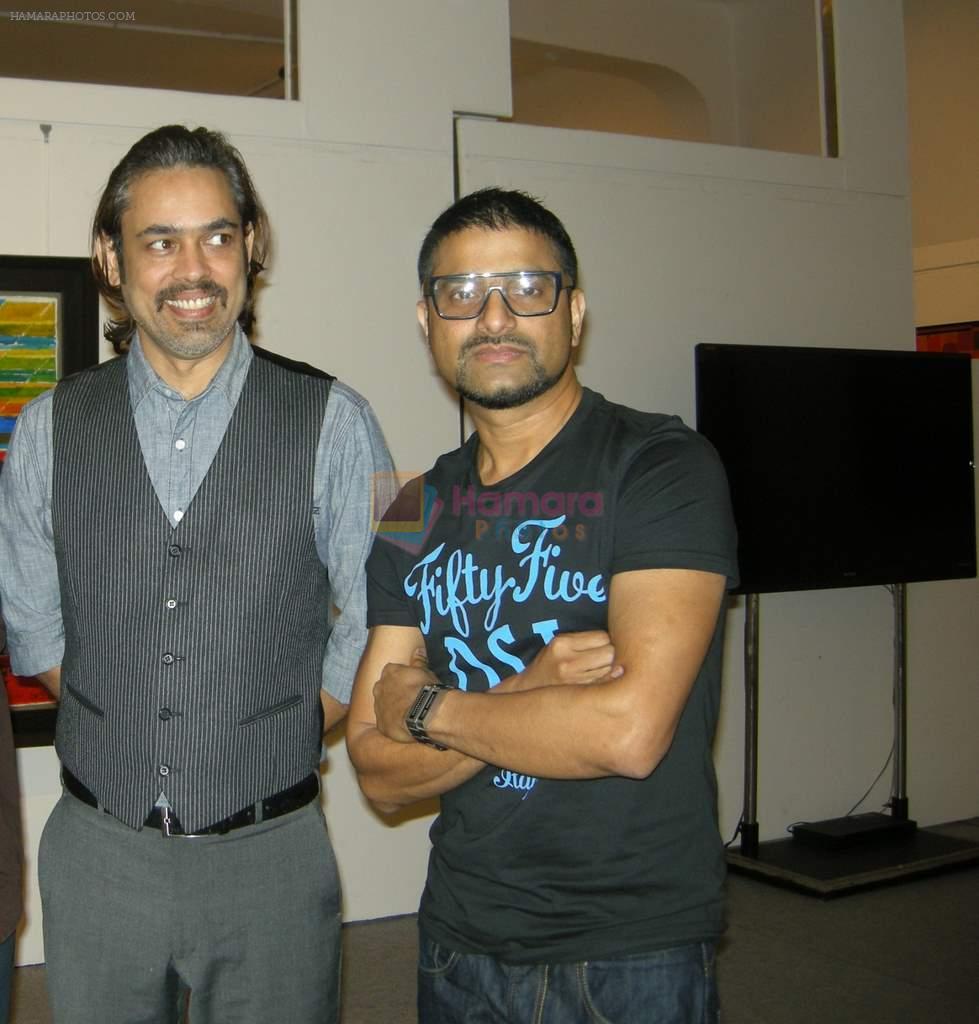 VIVEEK SHARMA & SUNIL PADWAL  at SH Raza art show in Jehangir, Mumbai on 27th Nov 2012