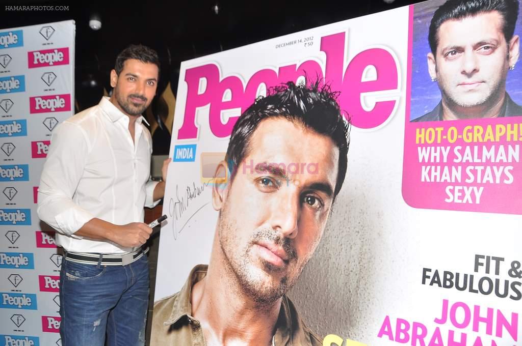 John Abraham launches special issue of People magazine in F Bar, Mumbai on 28th Nov 2012