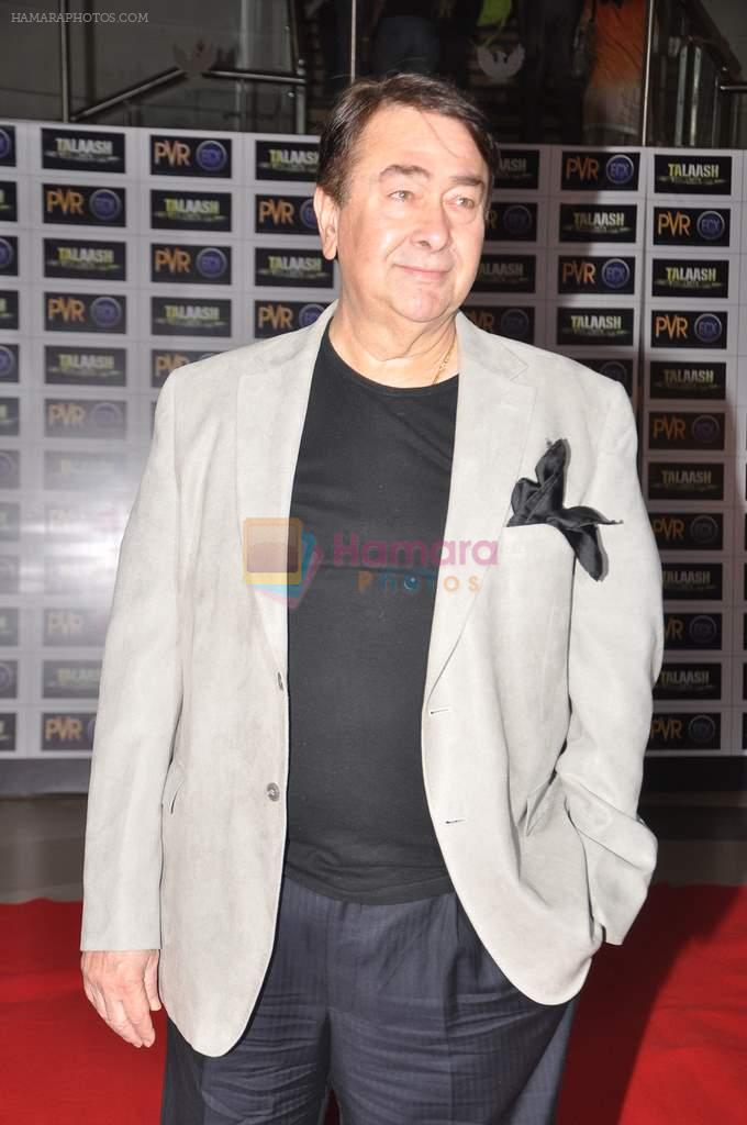Randhir Kapoor at Talaash film premiere in PVR, Kurla on 29th Nov 2012