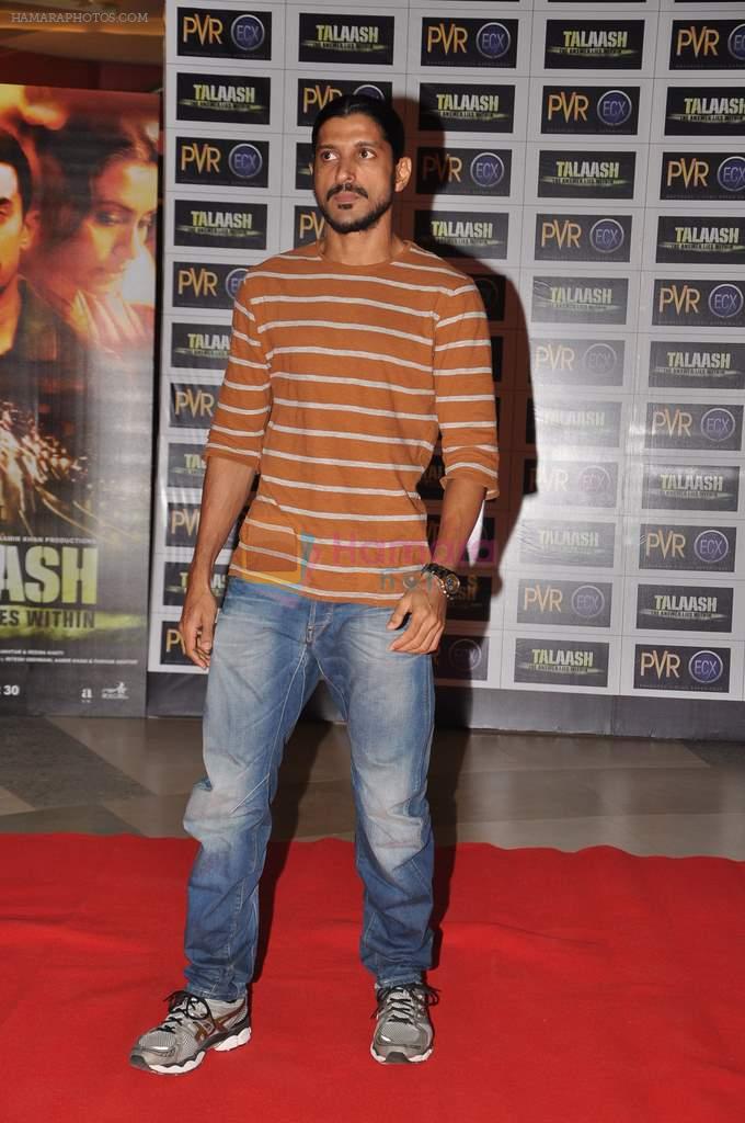 Farhan Akhtar at Talaash film premiere in PVR, Kurla on 29th Nov 2012