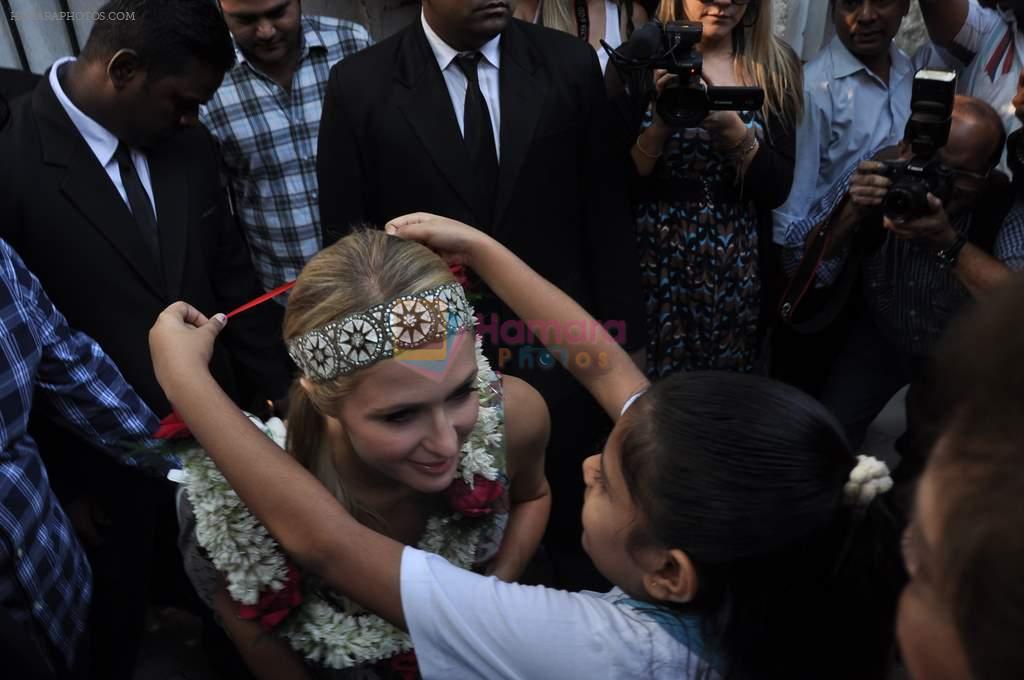 Paris Hilton visits Ashray orphanage in Bandra, Mumbai on 3rd Dec 2012