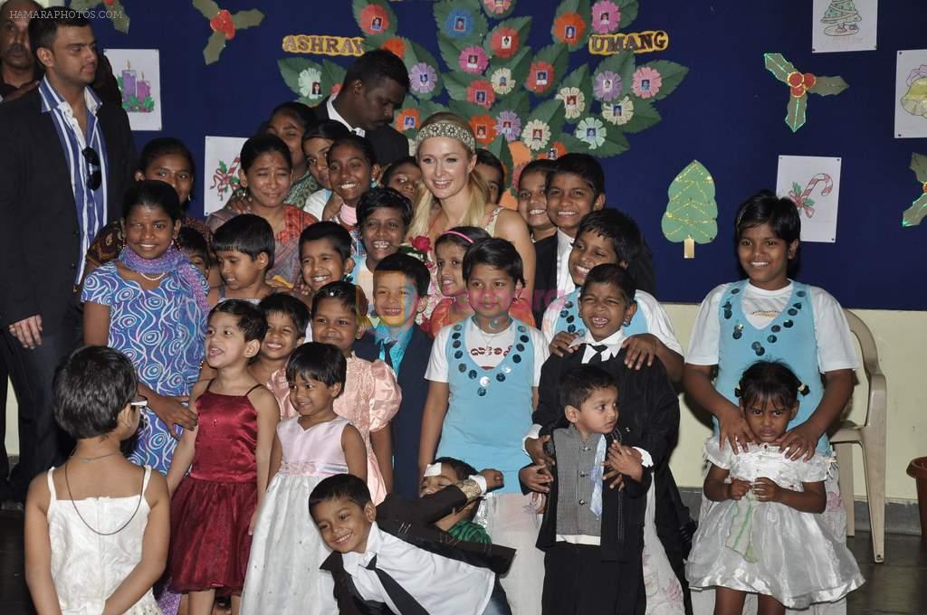 Paris Hilton visits Ashray orphanage in Bandra, Mumbai on 3rd Dec 2012