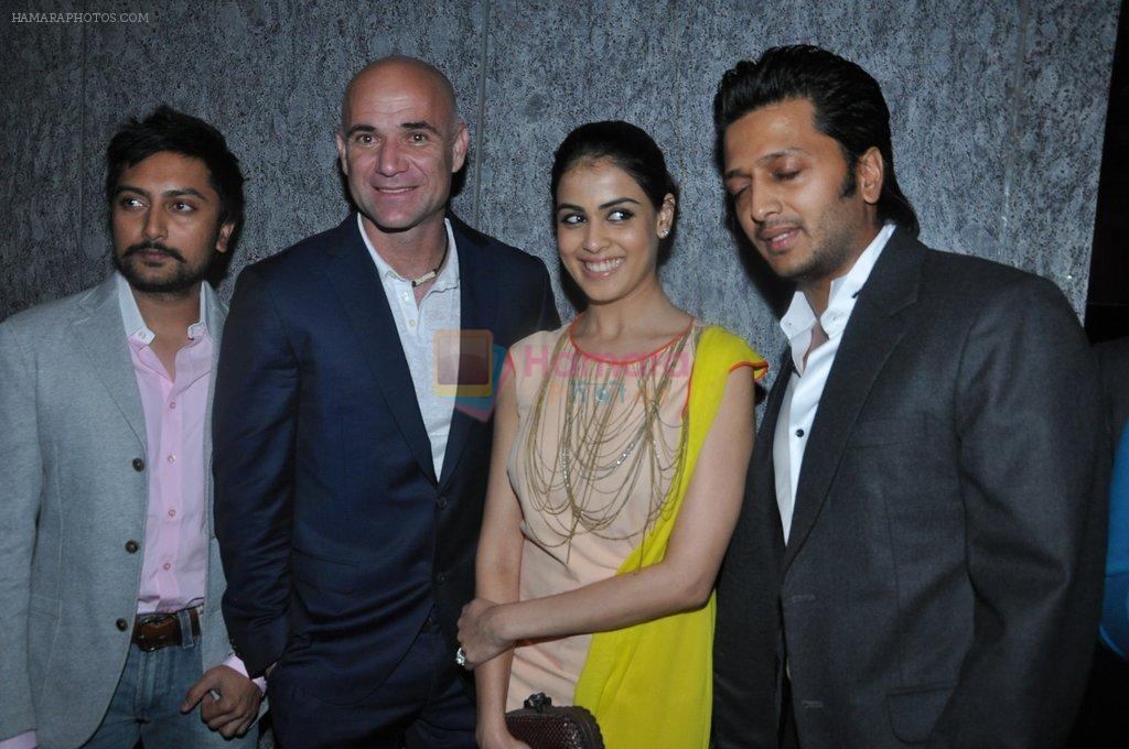 Genelia, Ritesh Deshmukh at Dinner in honour of Andre Agassi in Four Seasons, Mumbai on 12th Dec 2012