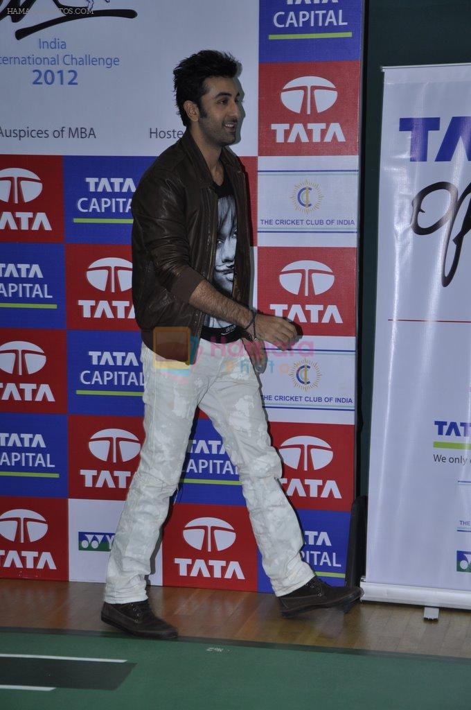 Ranbir Kapoor at Tata Open in CCI, Mumbai on 16th Dec 2012