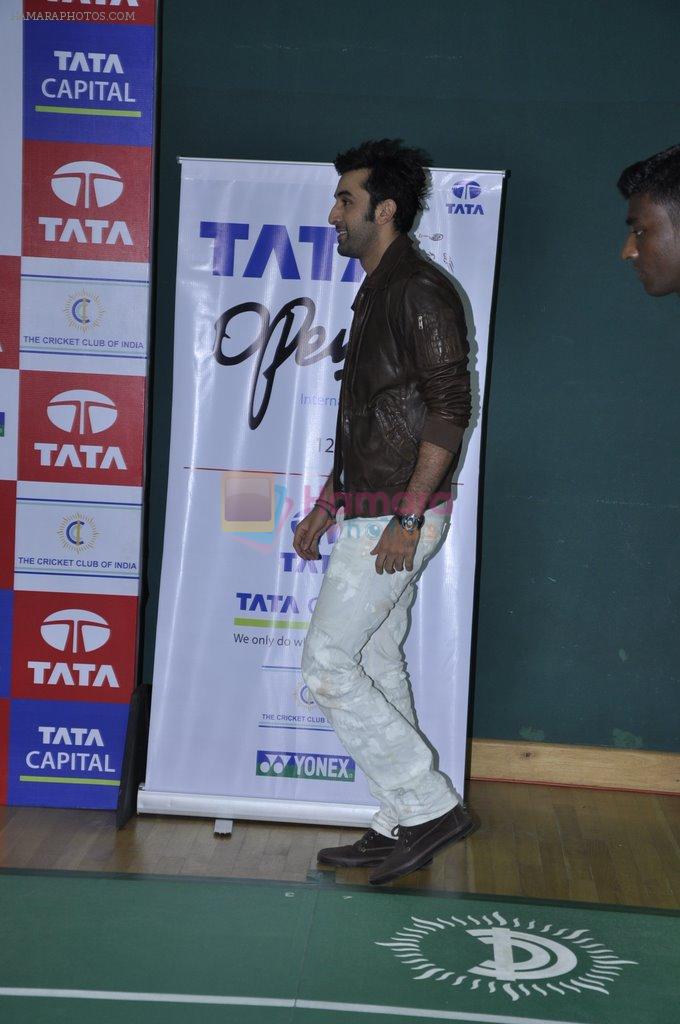 Ranbir Kapoor at Tata Open in CCI, Mumbai on 16th Dec 2012