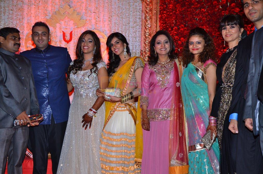 Durga Jasraj at Durga jasraj's daughter Avani's wedding reception with Puneet in Mumbai on 16th Dec 2012