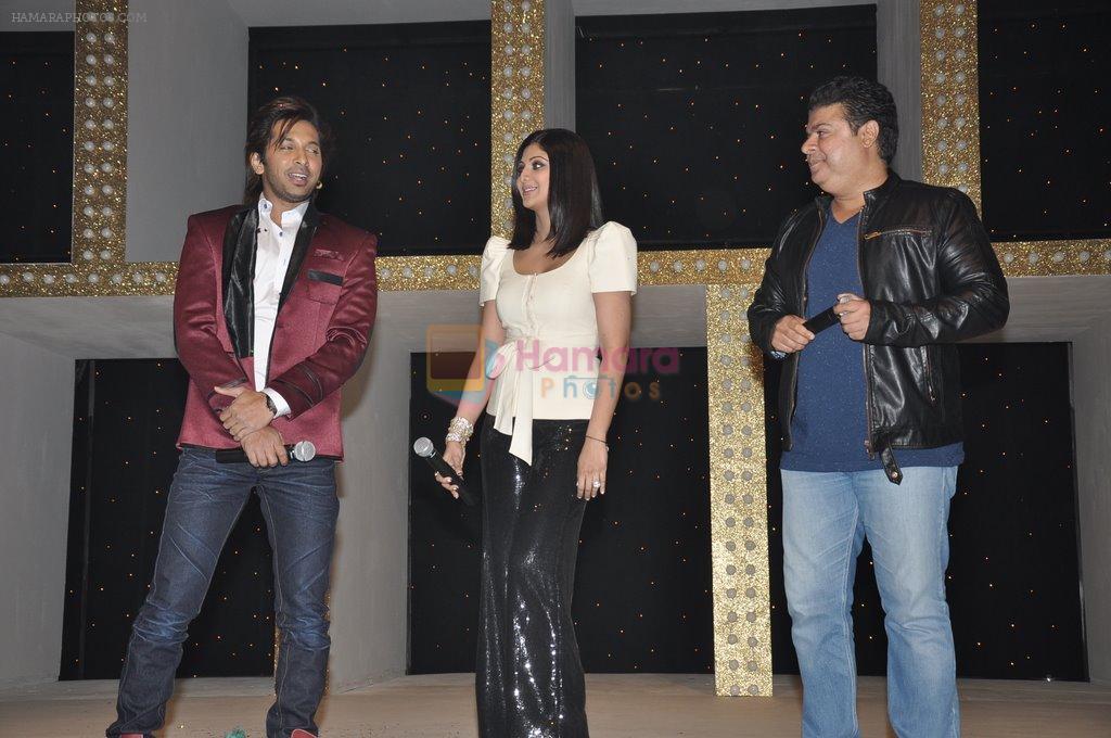 Terrence Lewis, Shilpa Shetty, Sajid Khan at the launch of Nach Baliye Season 5 in Mehboob on 17th Dec 2012
