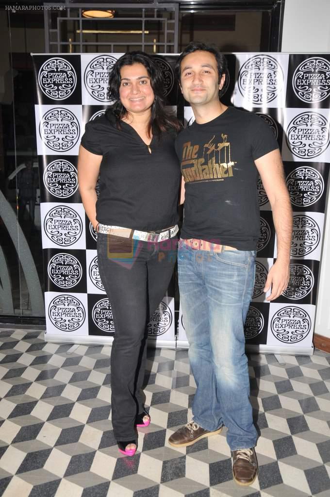 Divya Palat and Aditya Hitkari at Pizza Express launch in Colaba, Mumbai on 19th Dec 2012
