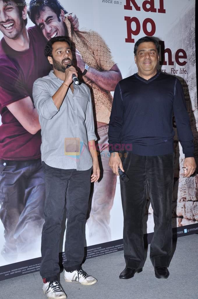 Abhishek Kapoor, Ronnie Screwvala at kai po che trailor launch in Cinemax, Mumbai on 20th Dec 2012