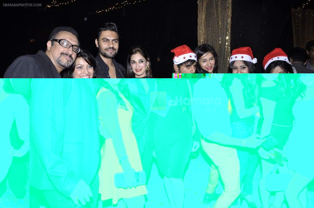 Karnvir Bohra, Teejay Sidhu, Mohammed Morani, Luckiy Morani, Gaurav Chopra at Raell Padamsee Christmas bash in Breach Candy, Mumbai on 24th Dec 2012