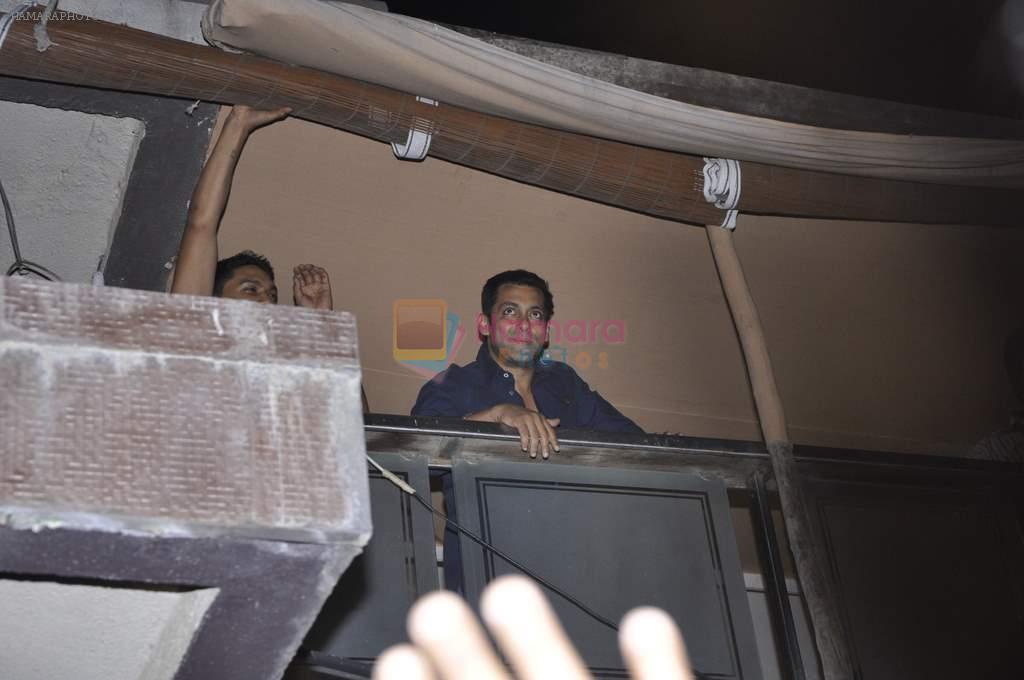 Salman Khan at Salman's private dinner at home in Bandra, Mumbai on 26th Dec 2012