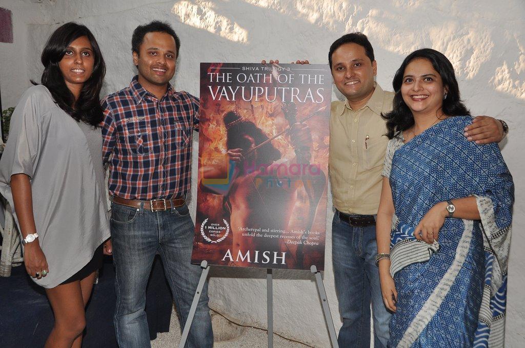 at Karan Johar launches the Cover of Amish's eagerly anticipated 3rd book in the Shiva Trilogy, The Oath of the Vayuputras in Mumbai on 27th Dec 2012