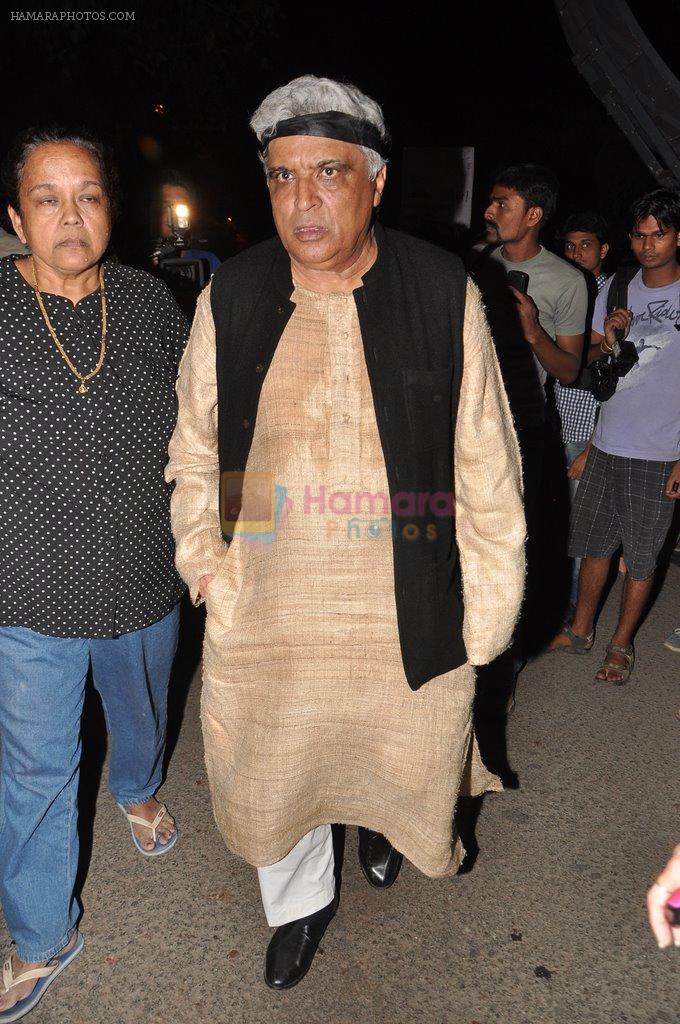 Javed Akhtar at the peace march for the Delhi victim in Mumbai on 29th Dec 2012