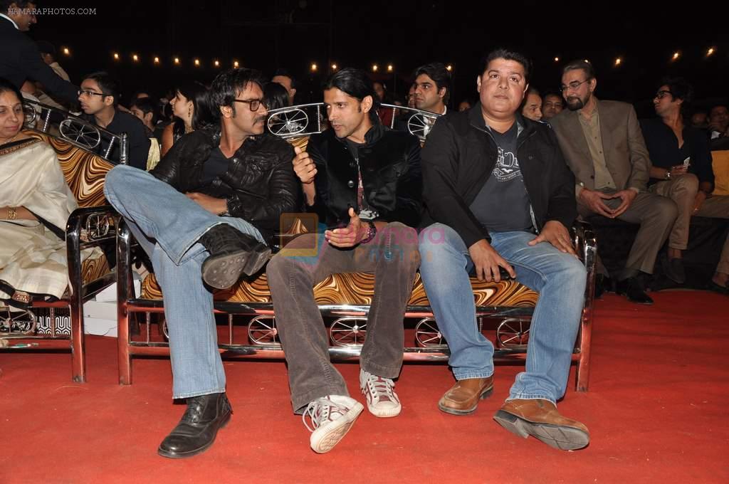 Ajay Devgan, Sajid Khan, Farhan Akhtar at Police show Umang in Mumbai on 5th Jan 2013