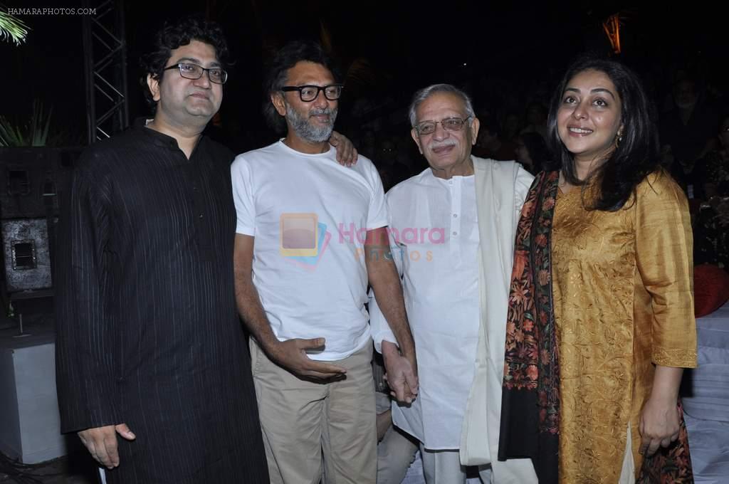 Gulzar, Parsoon Joshi, Rakeysh Omprakash Mehra at Rewa Rathod launch in Mumbai on 5th Jan 2013