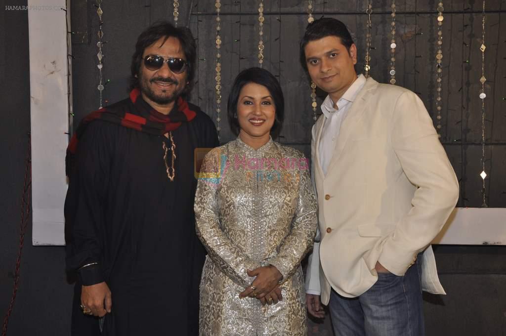 Siddharth Kasyap, Roop Kumar Rathod, Madhushree at Rock on Hindustan video shoot in Mumbai on 7th Jan 2013