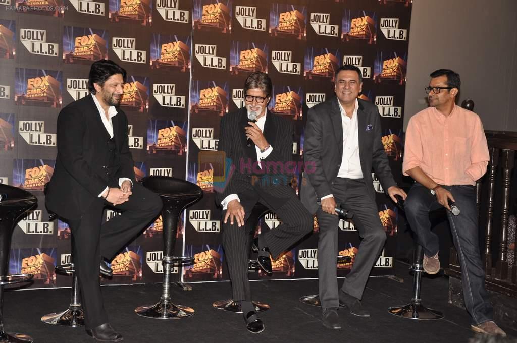 Amitabh Bachchan, Boman Irani, Arshad Warsi at the launch of the trailor of Jolly LLB film in PVR, Mumbai on 8th Jan 2013