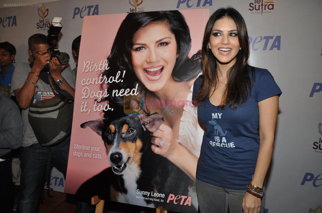 Sunny Leone at PETA -Adopt a stray dog event in Mumbai on 10th Jan 2013