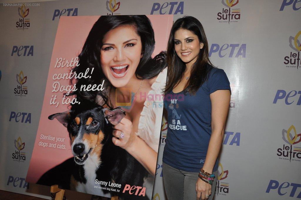 Sunny Leone at PETA -Adopt a stray dog event in Mumbai on 10th Jan 2013