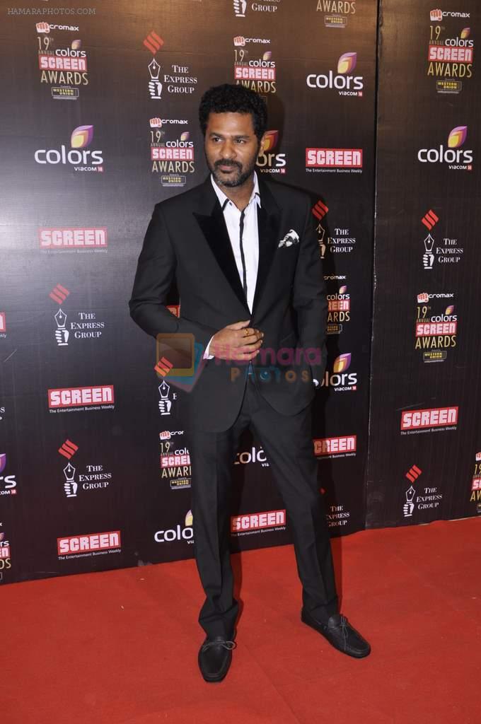 Prabhu Deva at Screen Awards red carpet in Mumbai on 12th Jan 2013