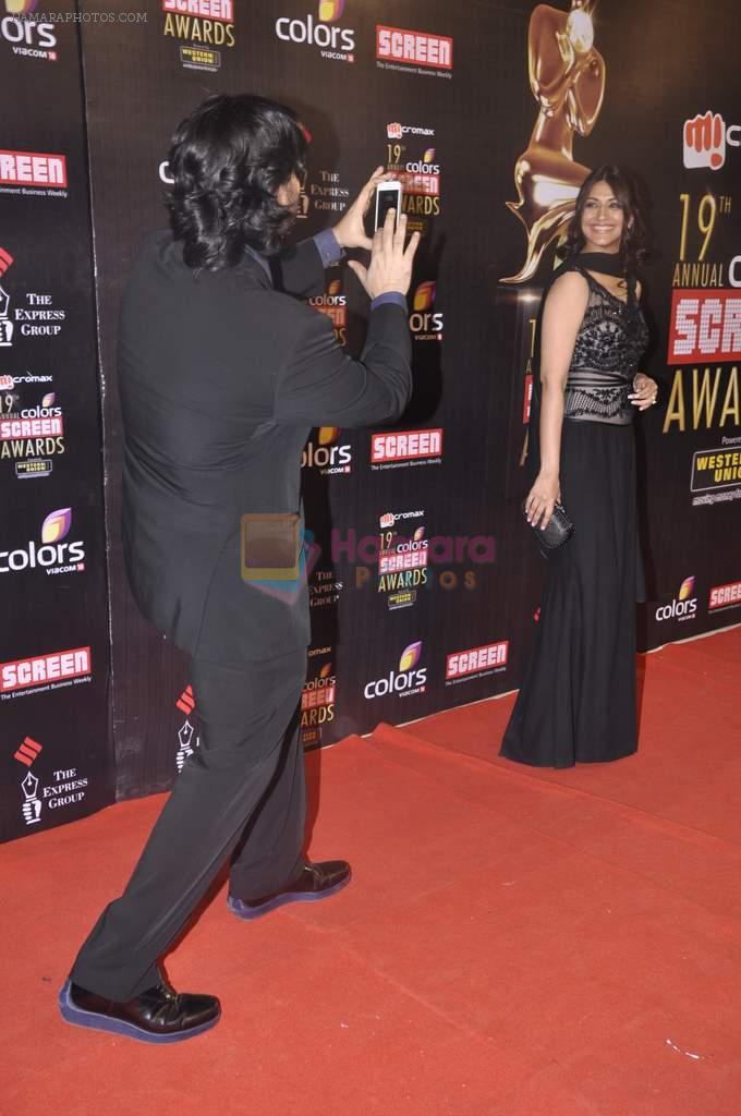 Sonali Bendre at Screen Awards red carpet in Mumbai on 12th Jan 2013