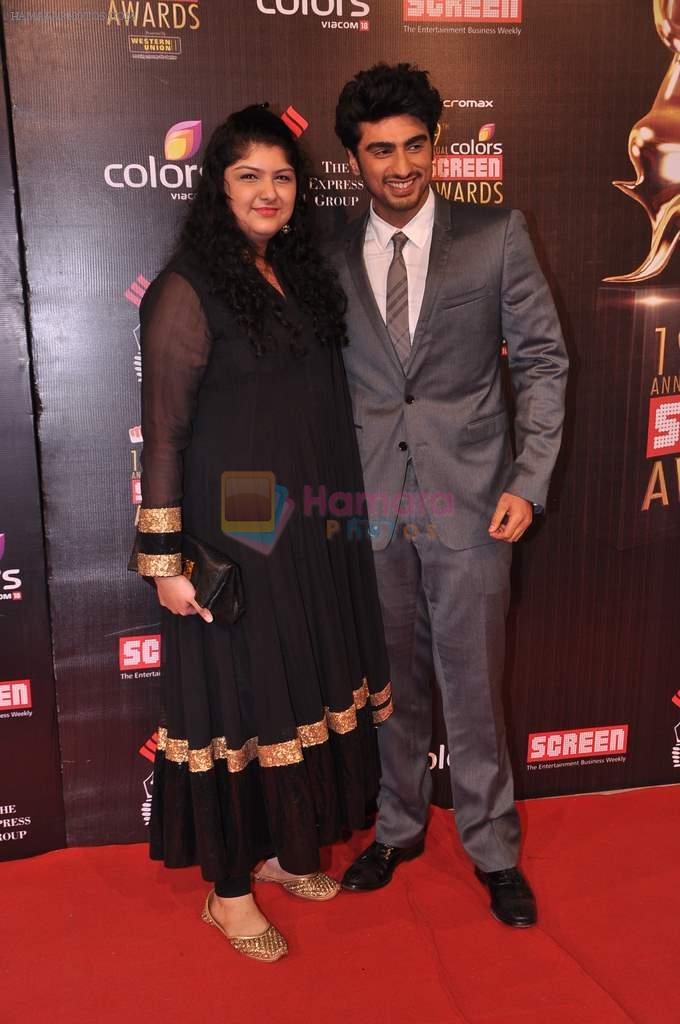 Arjun Kapoor at Screen Awards red carpet in Mumbai on 12th Jan 2013