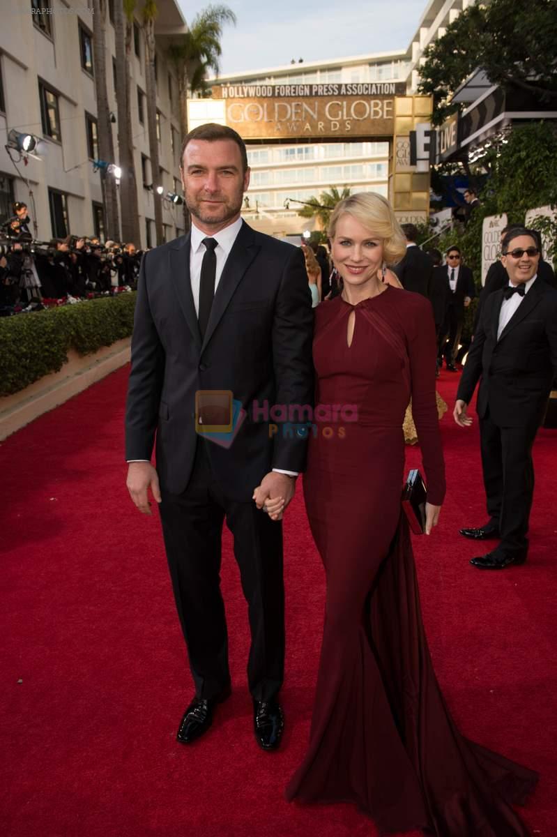 on the red carpet of Golden Globes on 13th Jan 2013