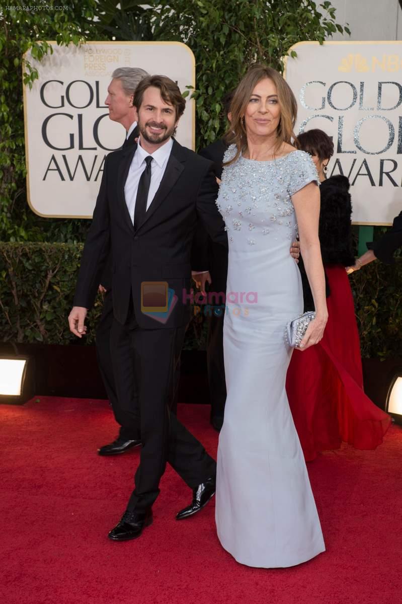on the red carpet of Golden Globes on 13th Jan 2013