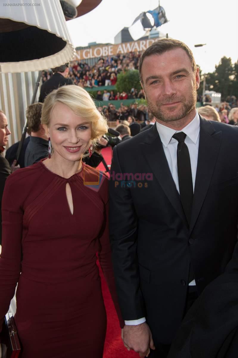 on the red carpet of Golden Globes on 13th Jan 2013